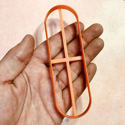 Clay bookmark Cutter oval capsule | polymer clay bookmark cutter - Create Along 