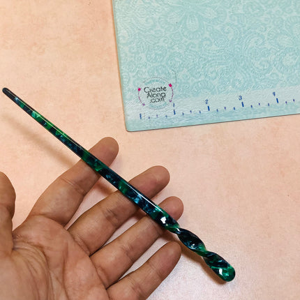 Hair Stick to make bun cover and slide barrettes - Create Along 