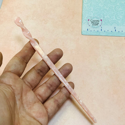 Hair Stick to make bun cover and slide barrettes - Create Along 