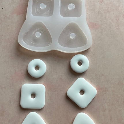 Soft Basic Shapes Boho Earrings Silicone mold - Create Along 