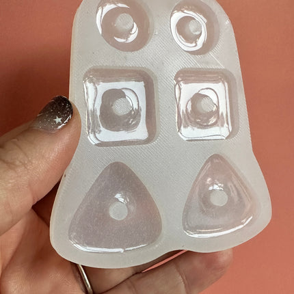 Soft Basic Shapes Boho Earrings Silicone mold - Create Along 