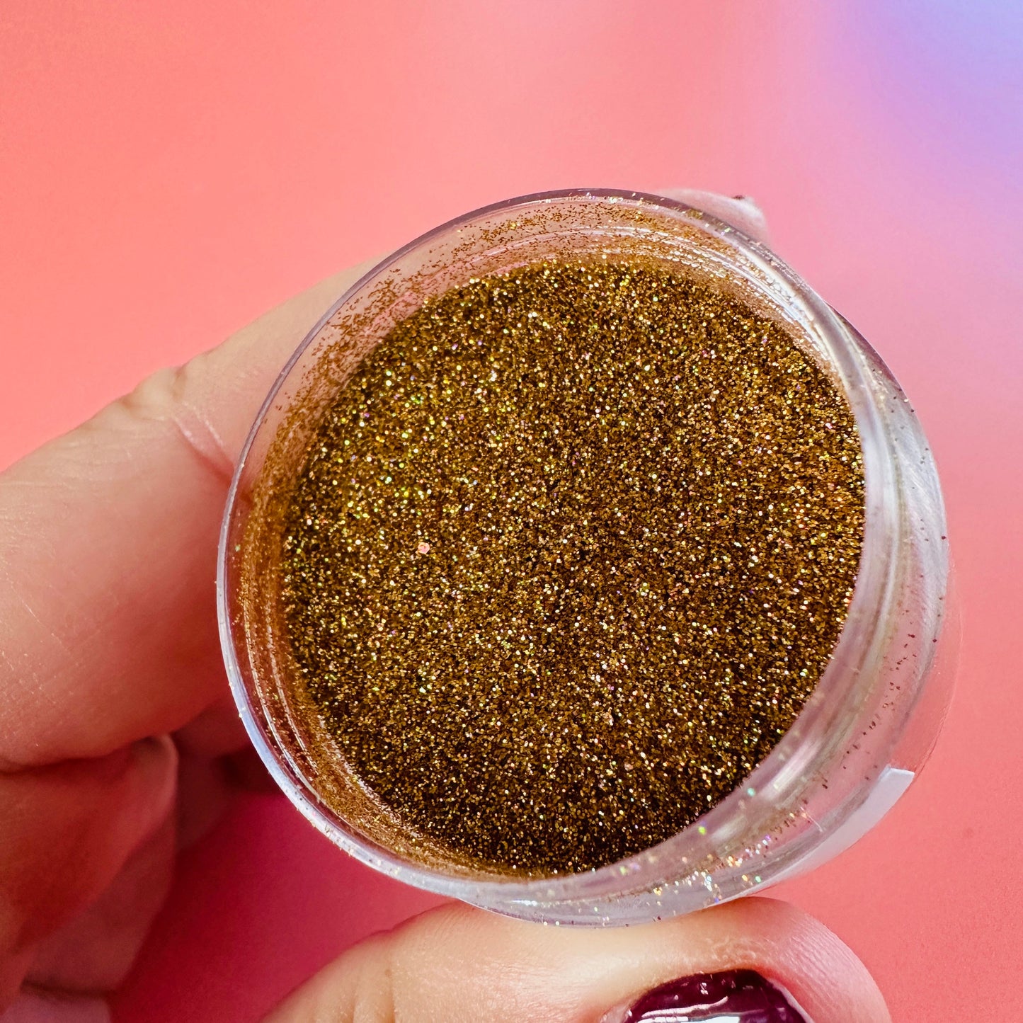 Violet Fire Ultrafine UF gold holographic Glitter 20 grams in Jar