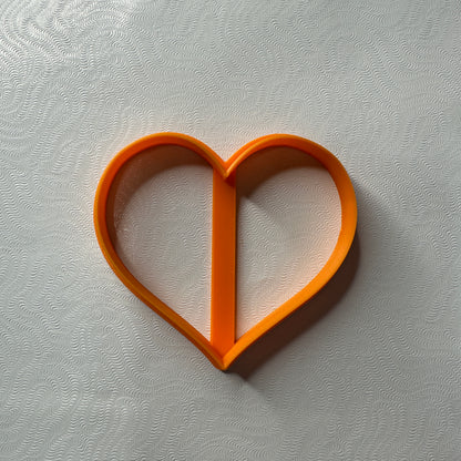 Large 2 1/2 inch heart polymer clay cutter valentine - Create Along 