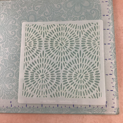 Ocean Organic Mylar Clay Stencil Texture Sheet - Create Along 