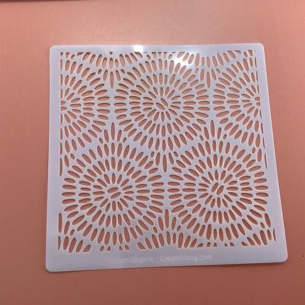 Ocean Organic Mylar Clay Stencil Texture Sheet - Create Along 