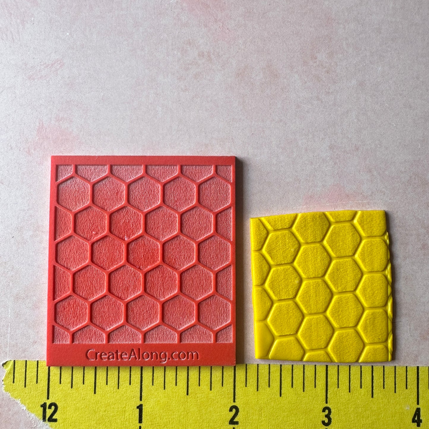 Honey Comb Innie rubber stamp deco element small stamps for polymer clay and crafts