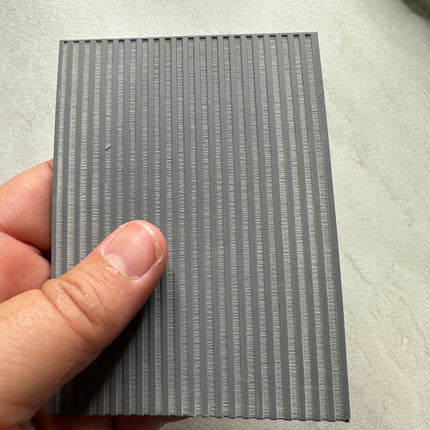 Stripes Ribbed polymer clay Rubber stamp texture sheet - Create Along 