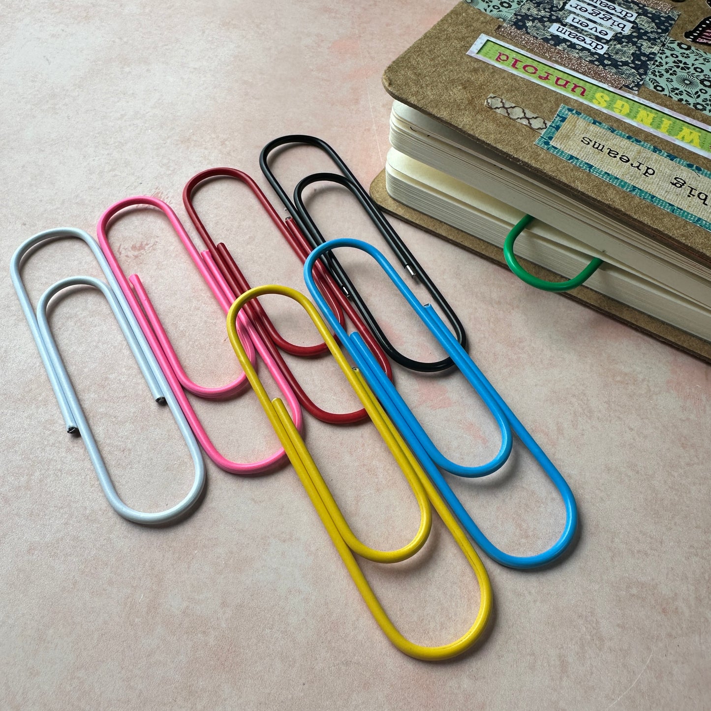 Big paperclip bookmark decorate with beads