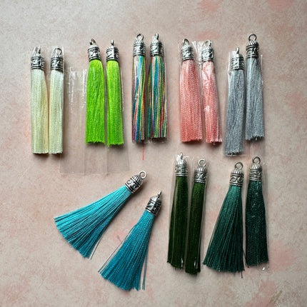 Bookmark or earring boho tassels set of 2 - Create Along 