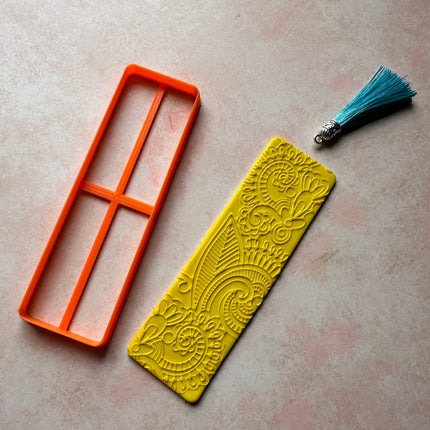 Clay bookmark Cutter Rectangle | polymer clay bookmark cutter - Create Along 