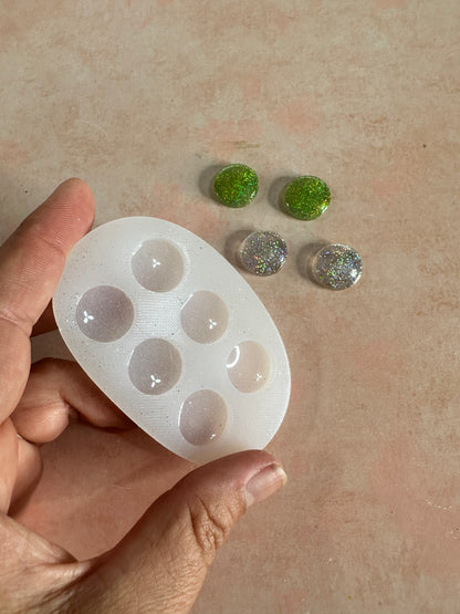 Stud & Dot Silicone Mold – Choose 20mm, 15mm, 12mm, 10mm - Create Along 