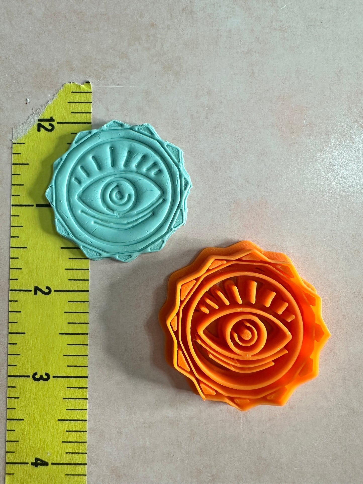 All-Seeing Sun Clay cutter with details