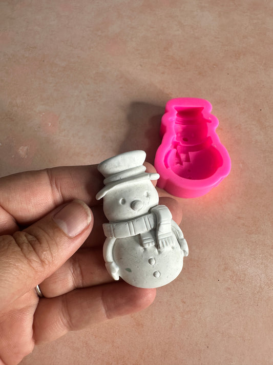 Snowman clay mold Christmas Winter crafting