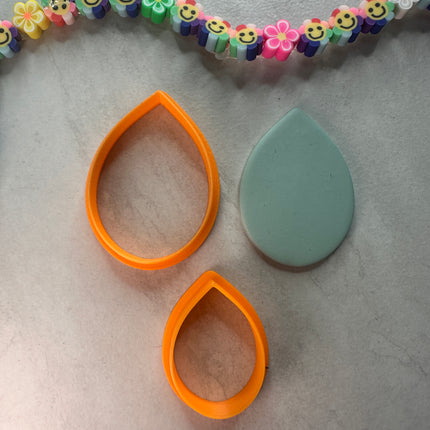 Earring Basics Classic Teardrop Rounded polymer clay cutter - Create Along 