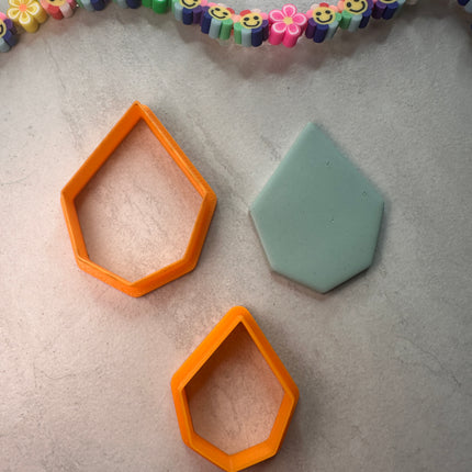 Earring Basics Diamond Point Teardrop Rounded polymer clay cutter - Create Along 