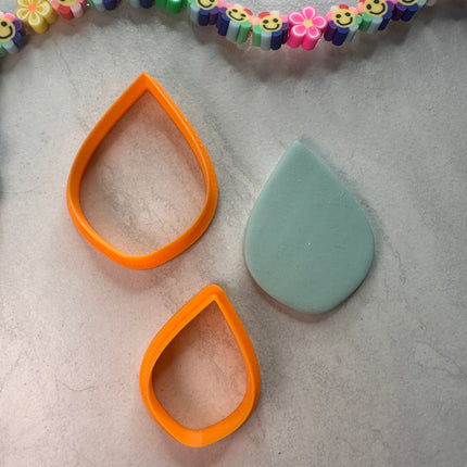 Earring Basics Organic Teardrop Rounded polymer clay cutter - Create Along 