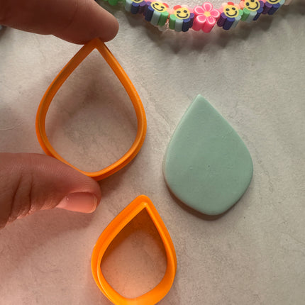 Earring Basics Organic Teardrop Rounded polymer clay cutter - Create Along 