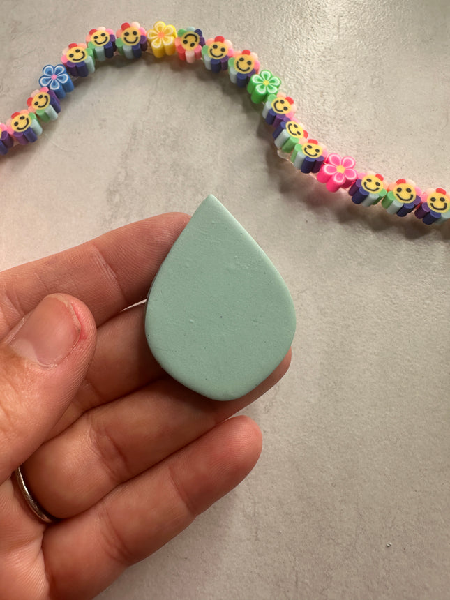 Earring Basics Organic Teardrop Rounded polymer clay cutter - Create Along 