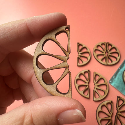 Citrus Slices 4 pairs Earring Components mix and match - Create Along 