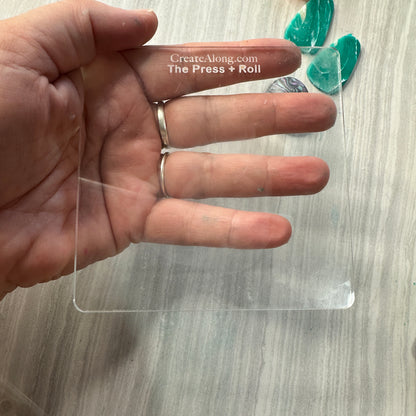 Press and Roll 4" square acrylic block for lentil beads and snake making - Create Along 