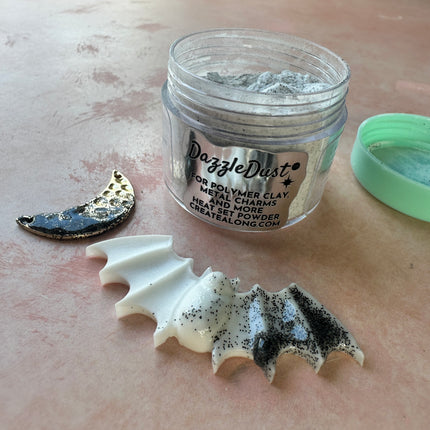 Dazzle Dust Clear + Black Glitter powder coat - Create Along 