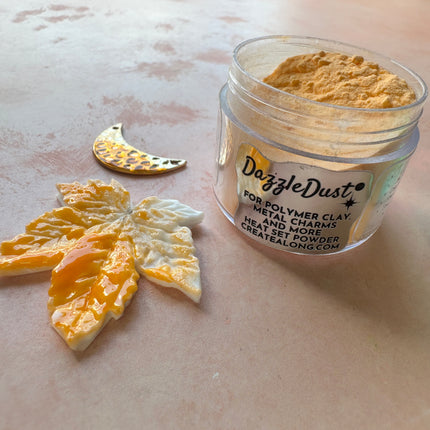 Dazzle Dust Golden Orange Glow powder coat - Create Along 