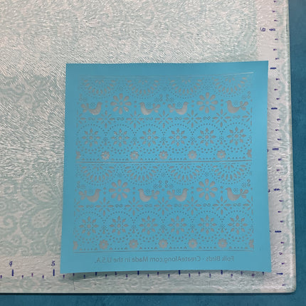 Folk Bird Flower floral folk art Summer Spring Silk screen - Create Along 