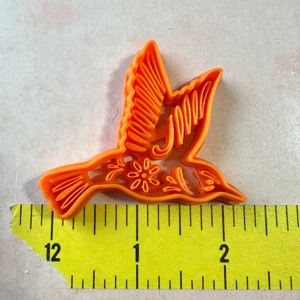 Decorative Hummingbird imprint polymer clay cutter - Create Along 