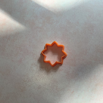Round Lotus Flower Polymer clay cutter for earrings and art - Create Along 