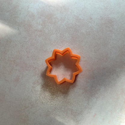 Round Lotus Flower Polymer clay cutter for earrings and art - Create Along 