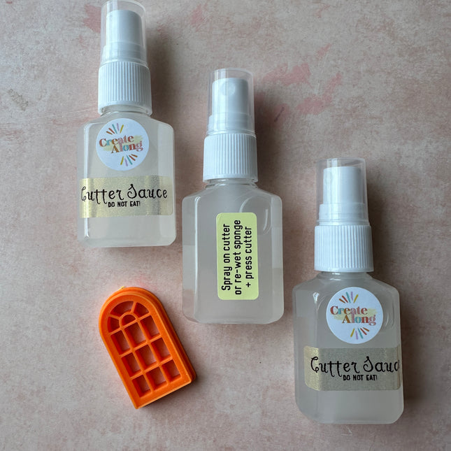 Cutter Sauce™ spray release for polymer clay imprint cutters and stamps - Create Along 