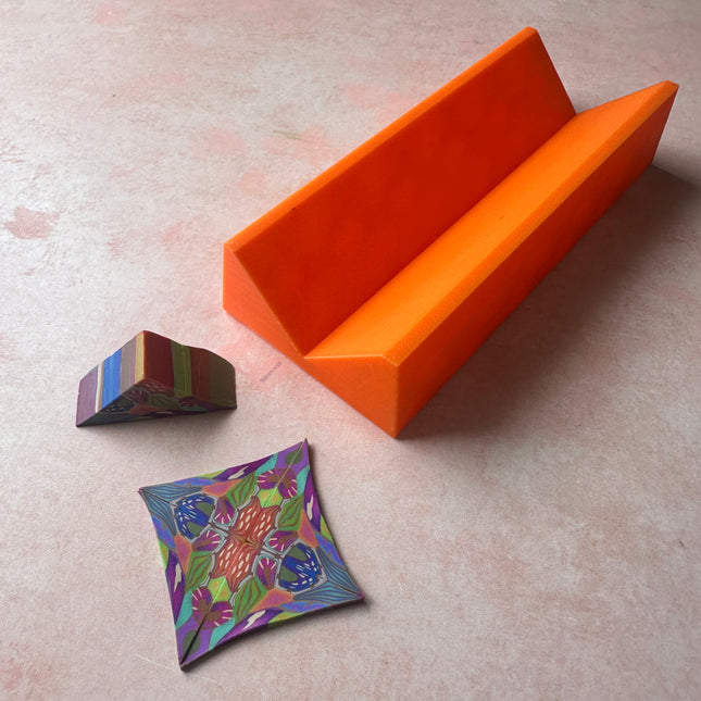 Cane Tool Square cradle for making perfect 4 sided kaleidoscope sections - Create Along 