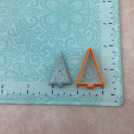 Slim Tree Christmas polymer clay cutter | tree clay earring cutter - Create Along 