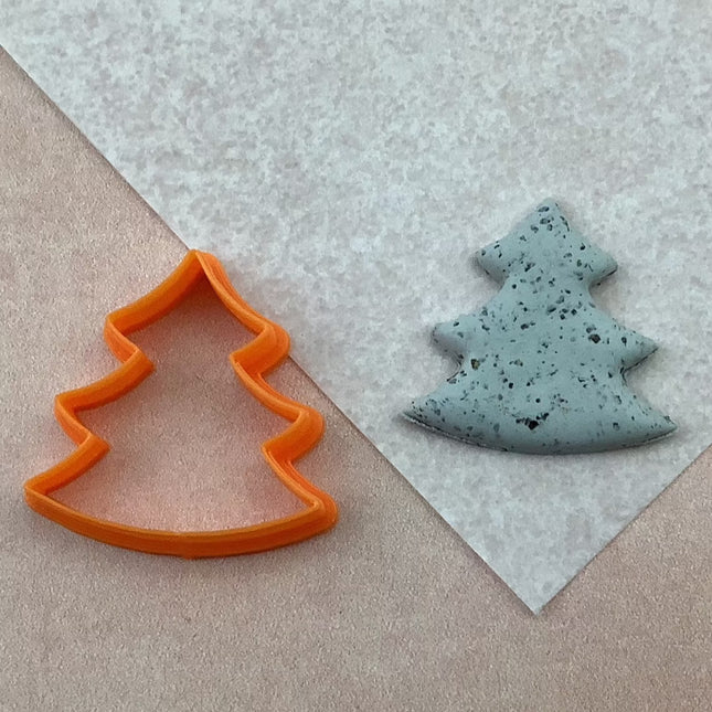 Swoop Christmas Tree polymer clay cutter | tree clay earring cutter - Create Along 