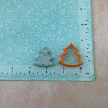 Swoop Christmas Tree polymer clay cutter | tree clay earring cutter - Create Along 