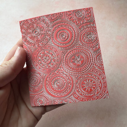 Mandala Magic Polymer Clay Texture Rubber Stamp Gelli plate paper printing - Create Along 