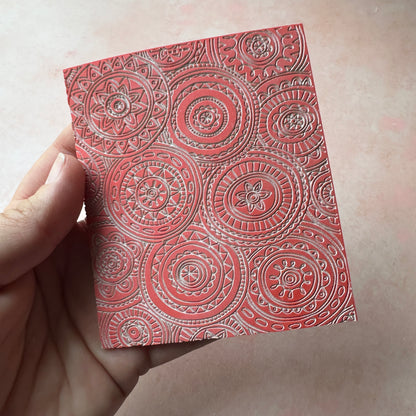 Mandala Magic Polymer Clay Texture Rubber Stamp Gelli plate paper printing - Create Along 