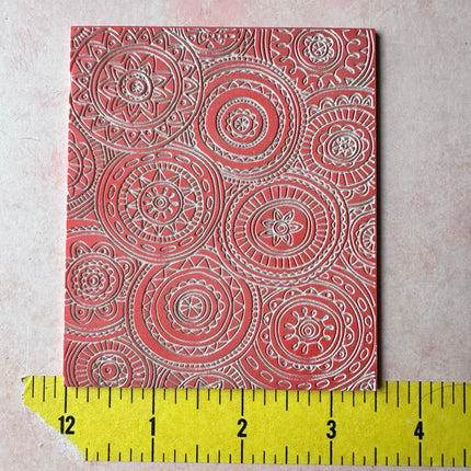 Mandala Magic Polymer Clay Texture Rubber Stamp Gelli plate paper printing - Create Along 