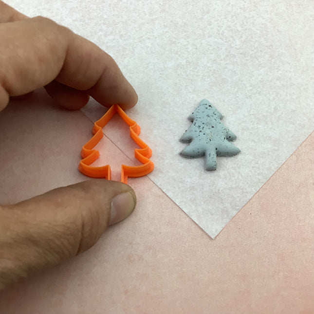 Classic Christmas Tree polymer clay cutter | tree clay earring cutter - Create Along 