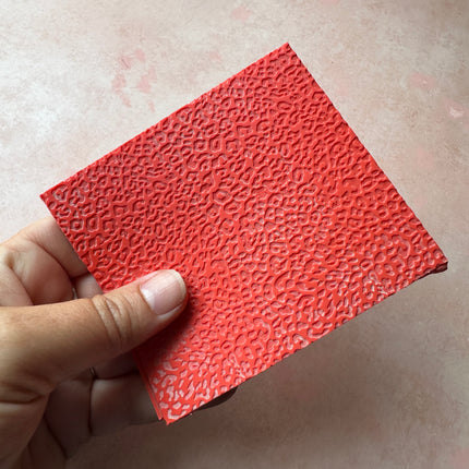 Leopard Cheetah Skin Print Polymer Clay Texture Stamp Gelli plate paper printing - Create Along 