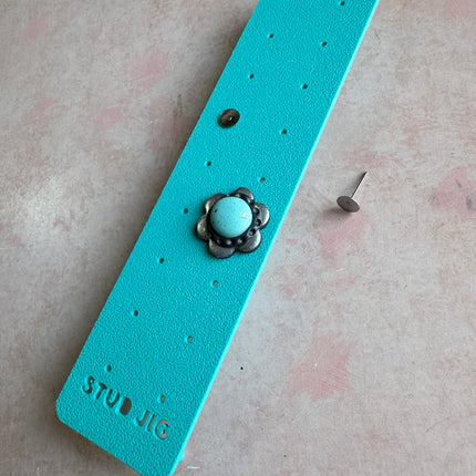 Stud earring assembly and baking jig tool support baking polymer clay tool - Create Along 