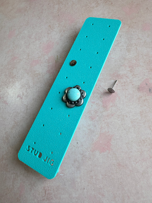 Stud earring assembly and baking jig tool support baking polymer clay tool - Create Along 