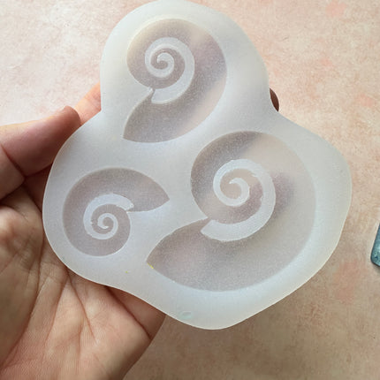 Polymer Clay and UV Resin Silicone Mold Nautilus Shell bake in oven - Create Along 