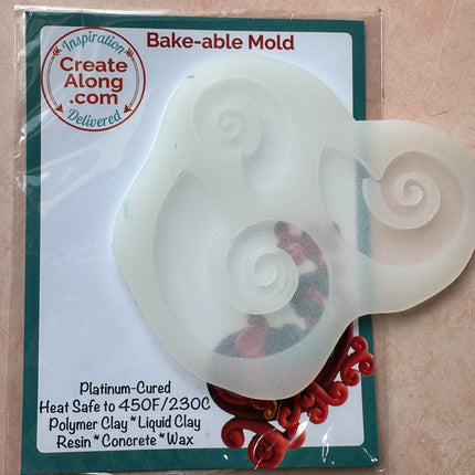 Polymer Clay and UV Resin Silicone Mold Nautilus Shell bake in oven - Create Along 