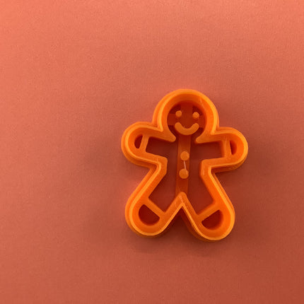 Gingerbread Man polymer clay cutter | gingerbread clay earring cutter - Create Along 