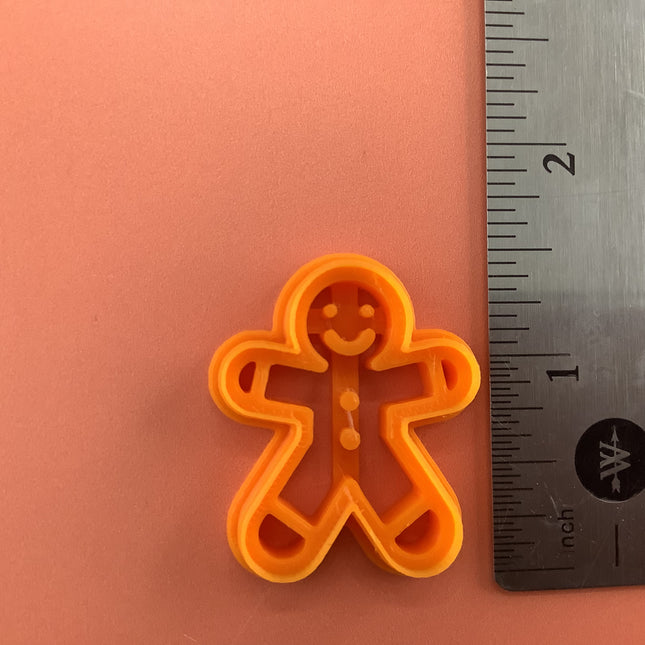 Gingerbread Man polymer clay cutter | gingerbread clay earring cutter - Create Along 