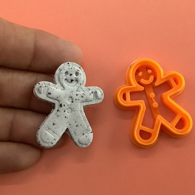 Gingerbread Man polymer clay cutter | gingerbread clay earring cutter - Create Along 