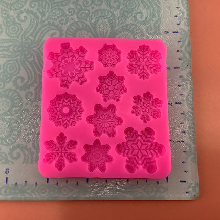 Snowflakes Silicone Mold for clay - Create Along 