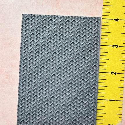 Chunky Knit pattern polymer clay texture sheet rubber stamp - Create Along 