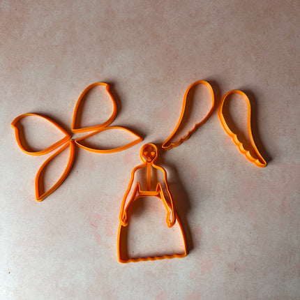Doll Cutter Set with optional angel or fairy wings - Create Along 